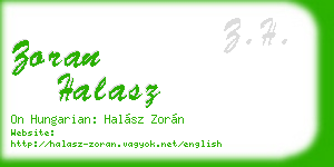 zoran halasz business card
